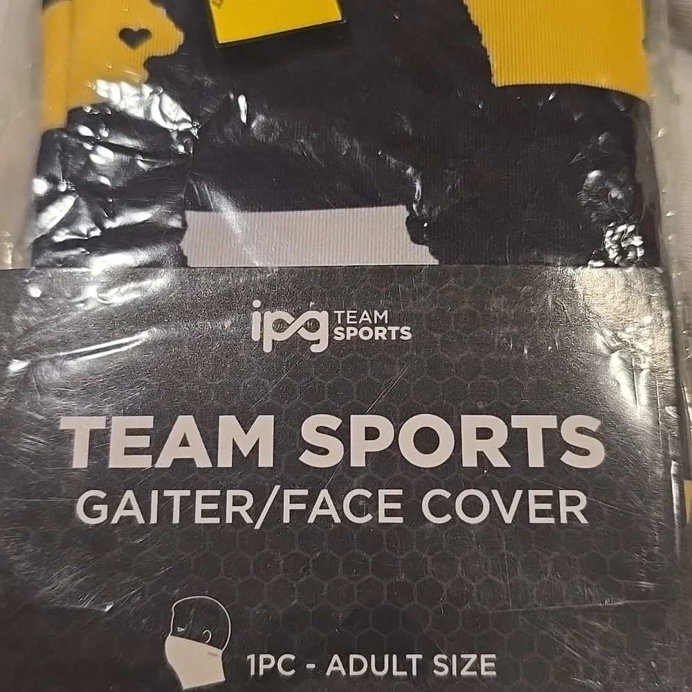 ❤️10/$10 New Black and Yellow Gaiter Face Cover